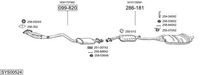 Изпускателна система BOSAL SYS00524