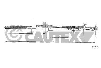 Трос, управление сцеплением CAUTEX 012931 для LANCIA A