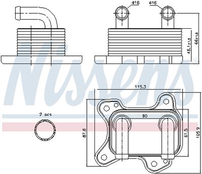 Oljekylare, motor NISSENS 90682