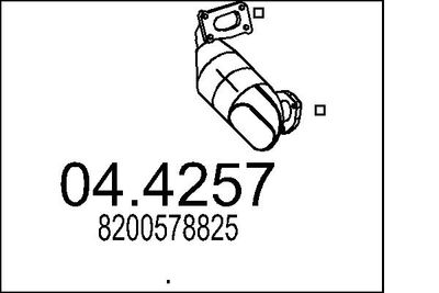Катализатор MTS 04.4257 для RENAULT MODUS