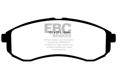 Комплект тормозных колодок, дисковый тормоз EBC Brakes DP1481 для MITSUBISHI L200