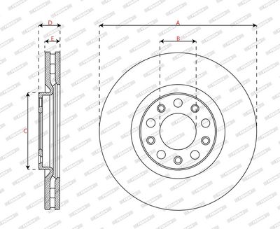BREMSSCHEIBE FERODO DDF2882C 2