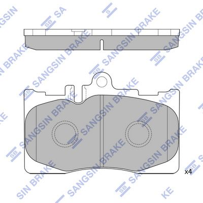 Комплект тормозных колодок, дисковый тормоз Hi-Q SP4314 для LEXUS LS