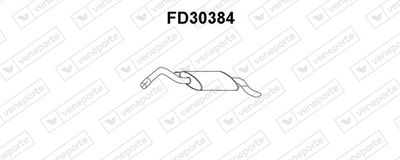 VENEPORTE FD30384 Глушитель выхлопных газов  для FORD FIESTA IV (JA_, JB_) 1.8 D