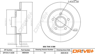 DISC FRANA DR!VE+ DP1010110238 2