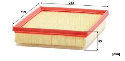 Luchtfilter (Patroon) past: OPEL ASTRA K 1.5D 08.19-12.21