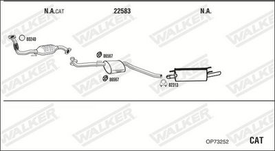SISTEM DE ESAPAMENT WALKER OP73252