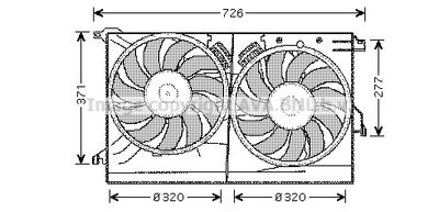 Вентилятор, охлаждение двигателя AVA QUALITY COOLING SB7502 для SAAB 9-3X