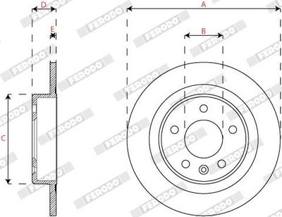BREMSSCHEIBE FERODO DDF2812C 2