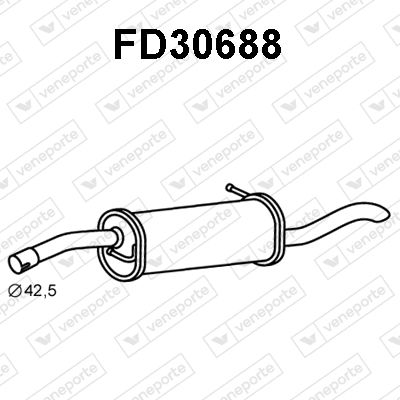 Глушитель выхлопных газов конечный VENEPORTE FD30688 для FORD FUSION
