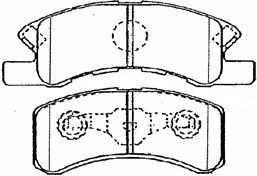 Комплект тормозных колодок, дисковый тормоз AISIN D1N046 для DAIHATSU TREVIS
