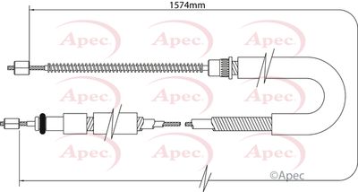 Cable Pull, parking brake APEC CAB1336