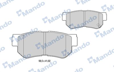 Комплект тормозных колодок, дисковый тормоз MANDO MBF015202 для HYUNDAI MATRIX