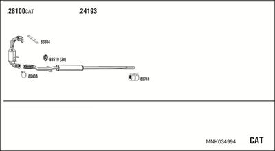 Układ wydechowy WALKER MNK034994