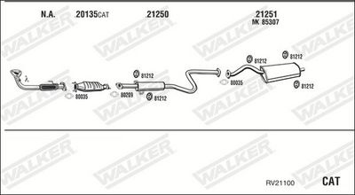 SISTEM DE ESAPAMENT WALKER RV21100