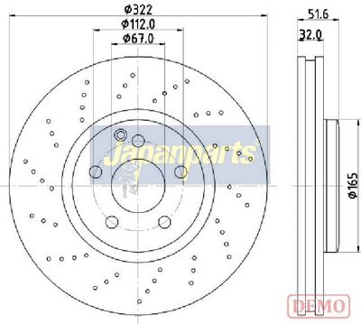 спирачен диск JAPANPARTS