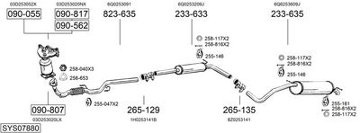 Изпускателна система BOSAL SYS07880