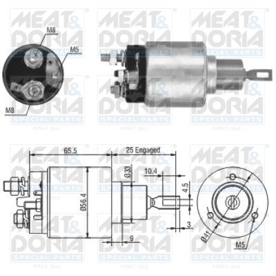 Тяговое реле, стартер MEAT & DORIA 46103 для CITROËN JUMPY
