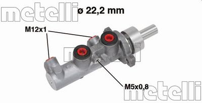 Главный тормозной цилиндр METELLI 05-0671 для FIAT MULTIPLA