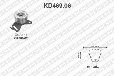 Комплект ремня ГРМ SNR KD469.06 для TOYOTA CROWN