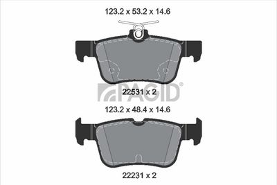 Sada brzdových destiček, kotoučová brzda PAGID T2929N