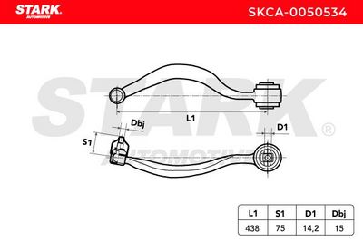 носач, окачване на колелата STARK SKCA-0050534