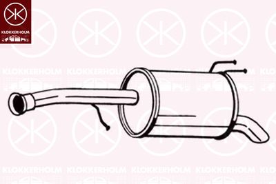 Глушитель выхлопных газов конечный KLOKKERHOLM 165-073 для HYUNDAI i10