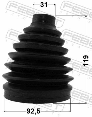 Bellow, drive shaft 0417P-CW6