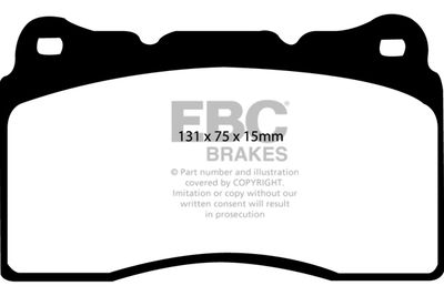 Комплект тормозных колодок, дисковый тормоз EBC Brakes DP41210R для SUBARU WRX
