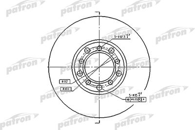 Тормозной диск PATRON PBD1573 для MERCEDES-BENZ /8