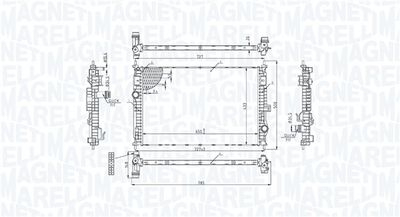 Chladič, chlazení motoru MAGNETI MARELLI 350213221800
