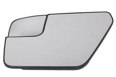 Zijspiegel glas Links (flat, met verwarming, assistent rijstrookverandering, zonder ECE) past: FORD F-SERIES XIV 05.20-