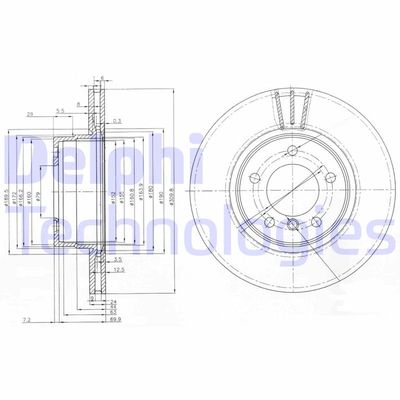 Bromsskiva DELPHI BG3870