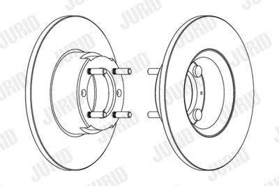 Тормозной диск JURID 561077J для FIAT BRAVA