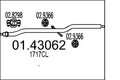 Rura wydechowa MTS 01.43062
