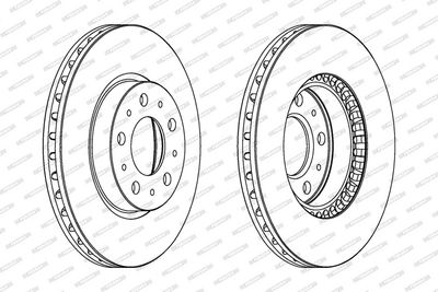 BREMSSCHEIBE FERODO DDF605C 1