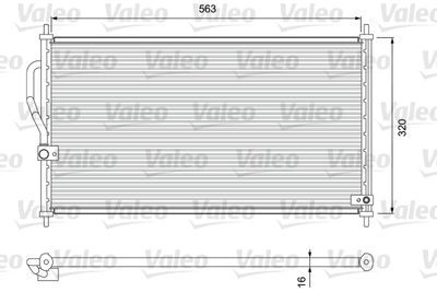 VALEO 818070 Радіатор кондиціонера для HONDA (Хонда)