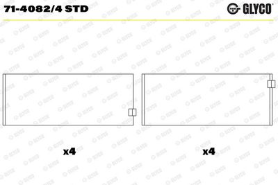 PLEUELLAGER GLYCO 7140824STD 0