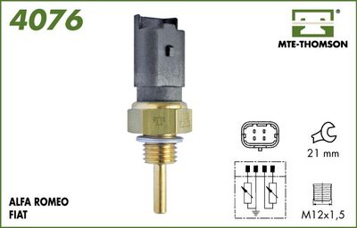 MTE-THOMSON 4076 Датчик, температура охлаждающей жидкости 
