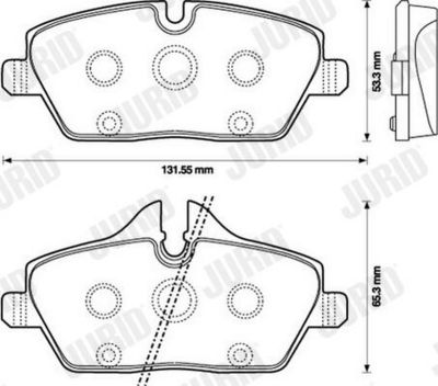 BREMSBELAGSATZ SCHEIBENBREMSE JURID 573137JC 1