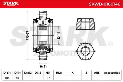 комплект колесен лагер STARK SKWB-0180146