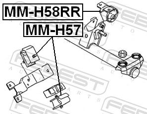 MM-H57 FEBEST Опора двигателя FEBEST 