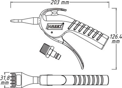 Käsipainepistooli HAZET 9040P-5
