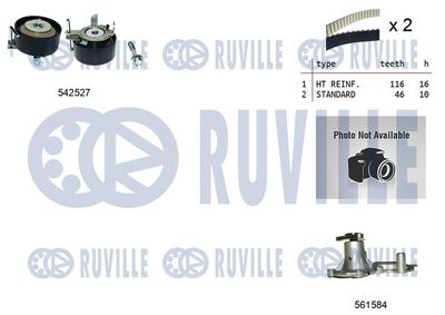 водна помпа+ к-кт ангренажен ремък RUVILLE 5505291