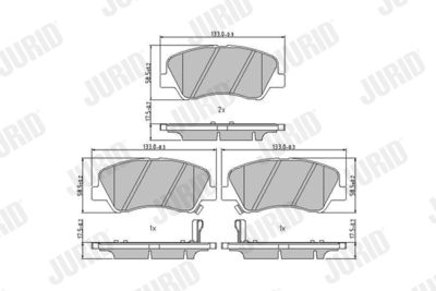 Brake Pad Set, disc brake 573368J