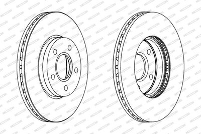 BREMSSCHEIBE FERODO DDF1222C 1
