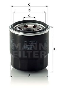 Масляный фильтр MANN-FILTER W 7023 для HYUNDAI SOLARIS
