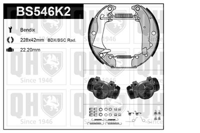 Комплект тормозных колодок QUINTON HAZELL BS546K2 для RENAULT 25