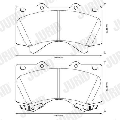 Brake Pad Set, disc brake 572599JC