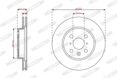 BREMSSCHEIBE FERODO DDF3206C